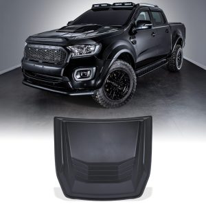 CAR-TWO-MID-ANGLE-01FORD-LOGO-GRADIENT-copy.jpg Ford Ranger T6 T7 T8 12-22 Matte Black Bonnet Scoop