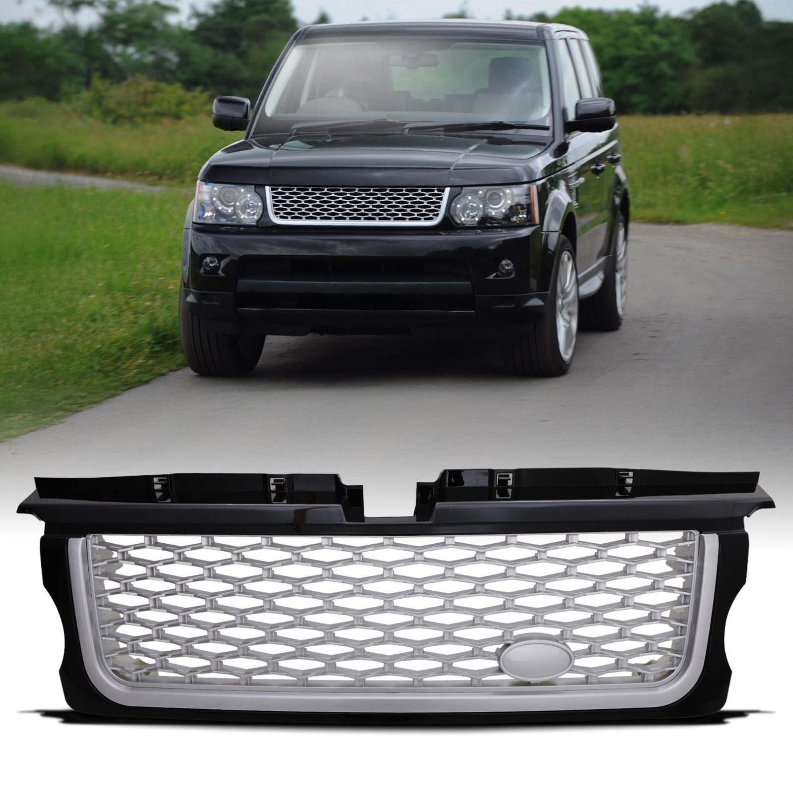 Predator4x4 Black & Silver Grille To Fit Range Rover Sport L320 05-09