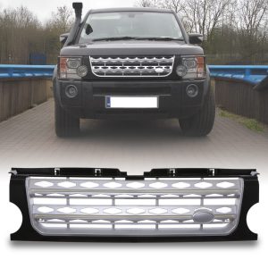 DLGR037-copy.jpg Predator4x4 Black & Silver Disco 4 Style Grille To Fit Land Rover Discovery 3 04-09