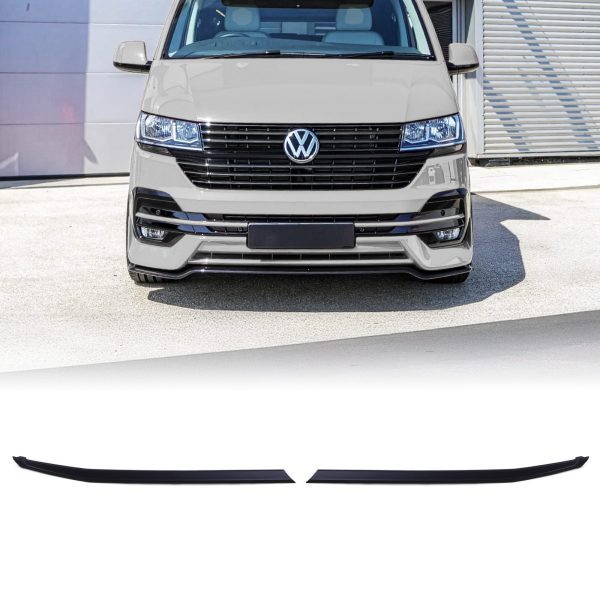 VW Transporter T6.1 19-24 Matt Black 2pc Long Grille Trims