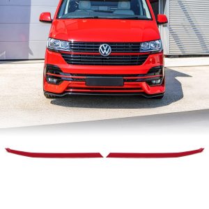 DLGT012-50-50.jpg VW Transporter T6.1 19-24 Red 2 Piece Long Grille Trims