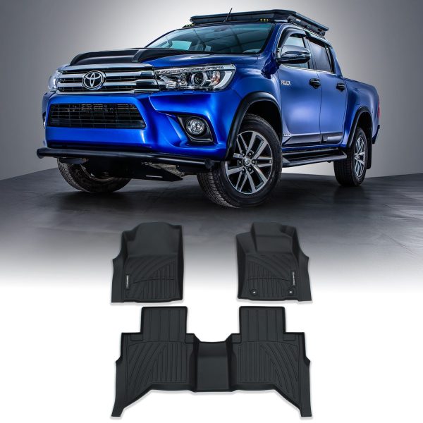 Toyota Hilux Revo 4 Door Automatic 2015+ Rubber Floor Mats