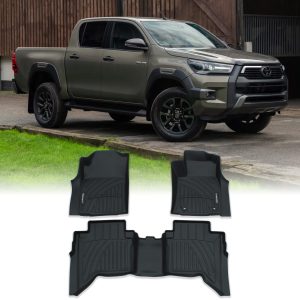 Toyota Hilux MK9 Double Cab Automatic 2022+ Rubber Floor Mats
