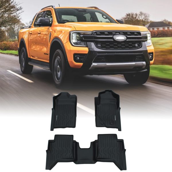 Ford Ranger T9 Automatic 2023+ Rubber Floor Mats