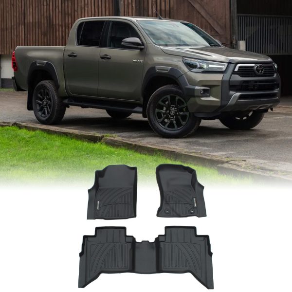 Toyota Hilux MK9 Double Cab Manual 2022+ Rubber Car Floor Mats