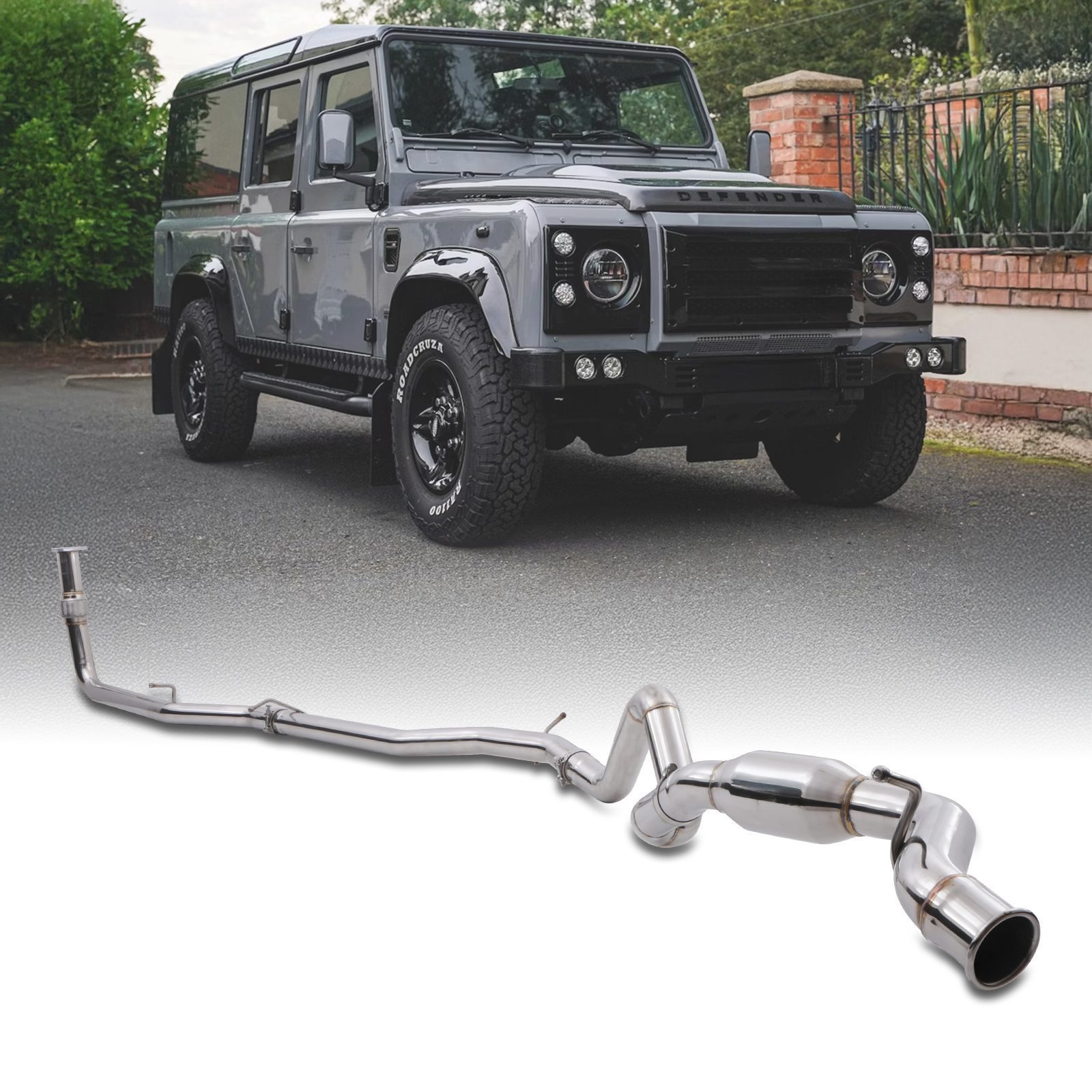 Predator4x4 Turbo Back Decat Exhaust System To Fit Land Rover Defender 110 TD5 2.5TD 98-07