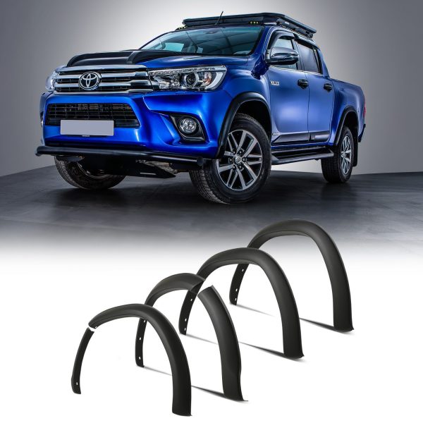 Toyota Hilux MK8 Revo 15-20 Matte Black Wheel Arches Set
