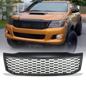 HMGR005-FADE.jpg Toyota Hilux Vigo MK7 11-15 Black Debadged Grille