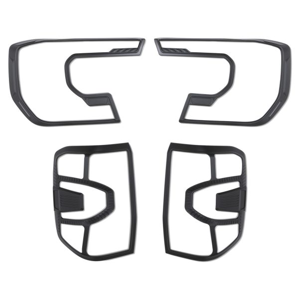 Ford Ranger T9 2023+ Black Headlight and Tail Light Surrounds Trim