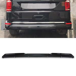 HORD017-01fitted.jpg VW Transporter T6 16-24 Rear Bumper Diffuser Gloss Black