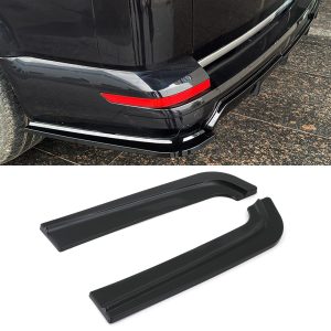 HOSS002-01fitted.jpg VW Transporter T6 2016-2024 Rear Bumper Spats Diffuser Gloss Black