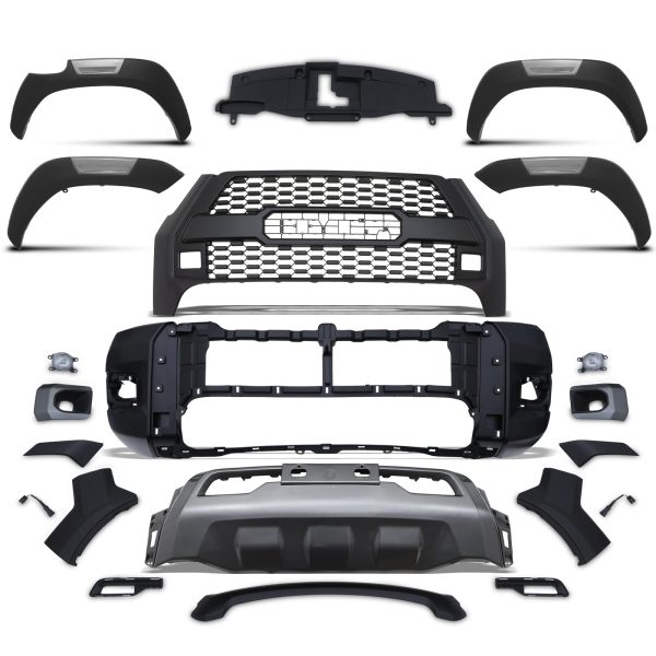 Toyota Hilux Revo MK9 2021+ Invincible X Body Kit Conversion Bumper And Wheel Arches