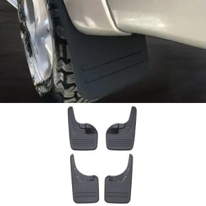 HWMF002-01fitted.jpg Toyota Hilux Vigo MK7 RWD 05-15 Black Mud Guard Flaps