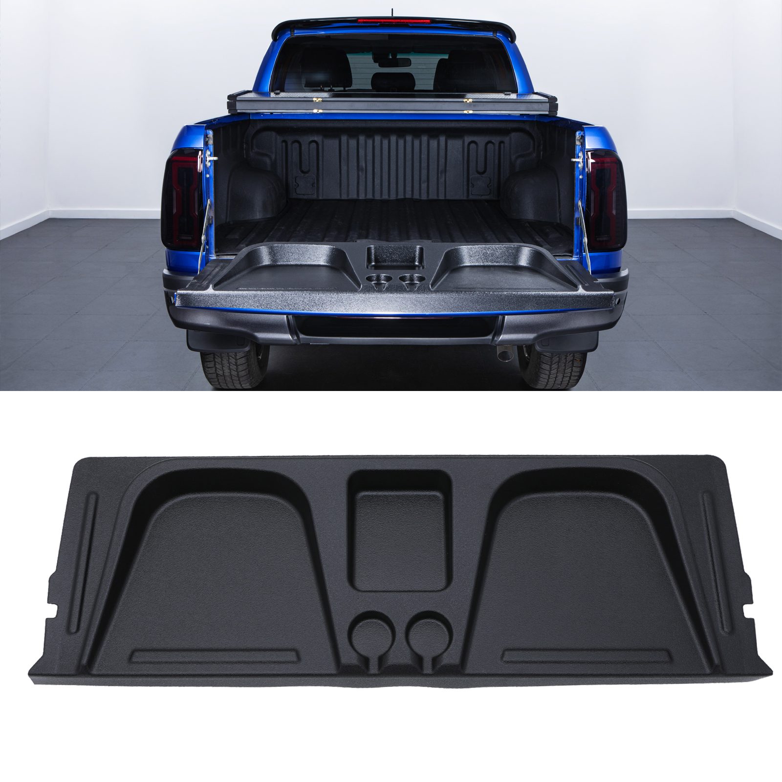 Toyota Hilux Revo MK8 2015+ Black Tailgate Seat With Cup Holders