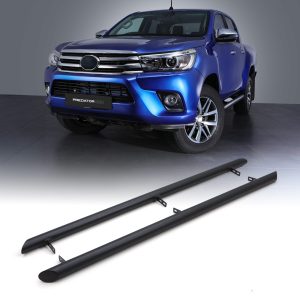 Toyota Hilux MK8 MK9 Double Cab 2015+ Matte Black 3 Side Bars