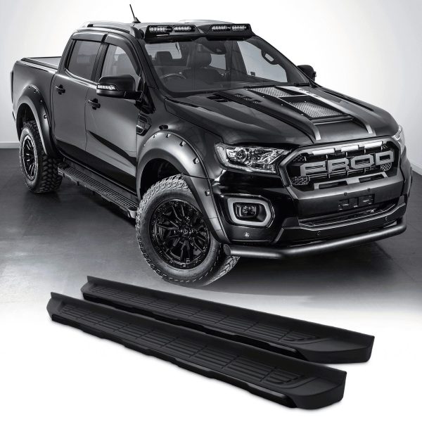 LRSS039-50-50-NEW-T8-BK.jpg Ford Ranger T8 18-21 Black Aluminium Side Steps