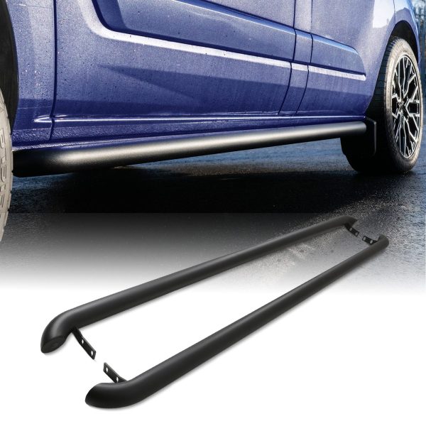 Ford Transit Custom LWB 2013+ Matte Black 2.4 Inch Side Bars