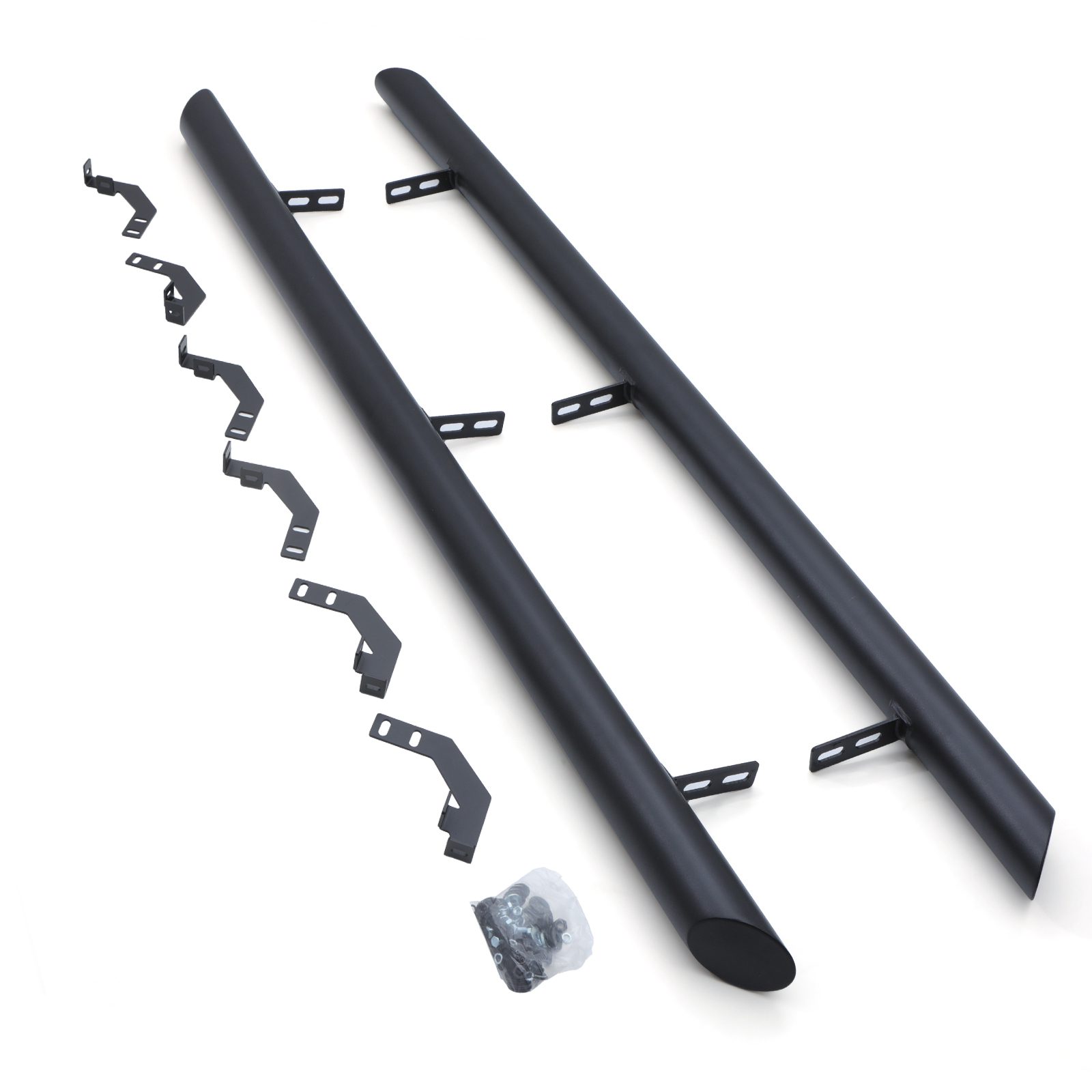 Mitsubishi L200 Series 5 & 6 Double Cab 15-23 Matte Black 3 Side Bars