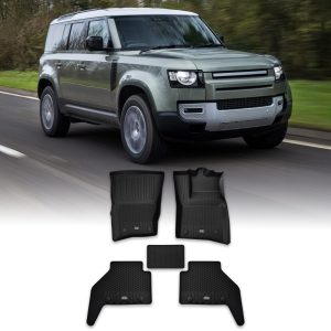 Predator4x4 OEM Style Plastic Floor Mat Set To Fit Land Rover Defender 110 L663 2020+