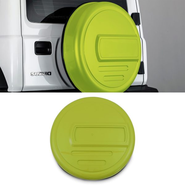 SMWC003-01fitted.jpg Suzuki Jimny JB64 2018+ Kinetic Yellow Spare Wheel Cover