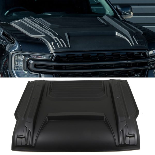 Ford Ranger T9 2023+ Matte Black Bonnet Vent Cover