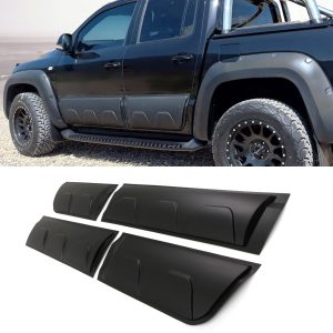SNDT006-01fitted-1.jpg Volkswagen VW Amarok 10-20 4pc Matte Black Body Cladding Kit