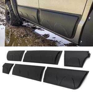 SNDT007-01fitted.jpg Volkswagen VW Amarok 10-20 6pc Matte Black Body Cladding Kit