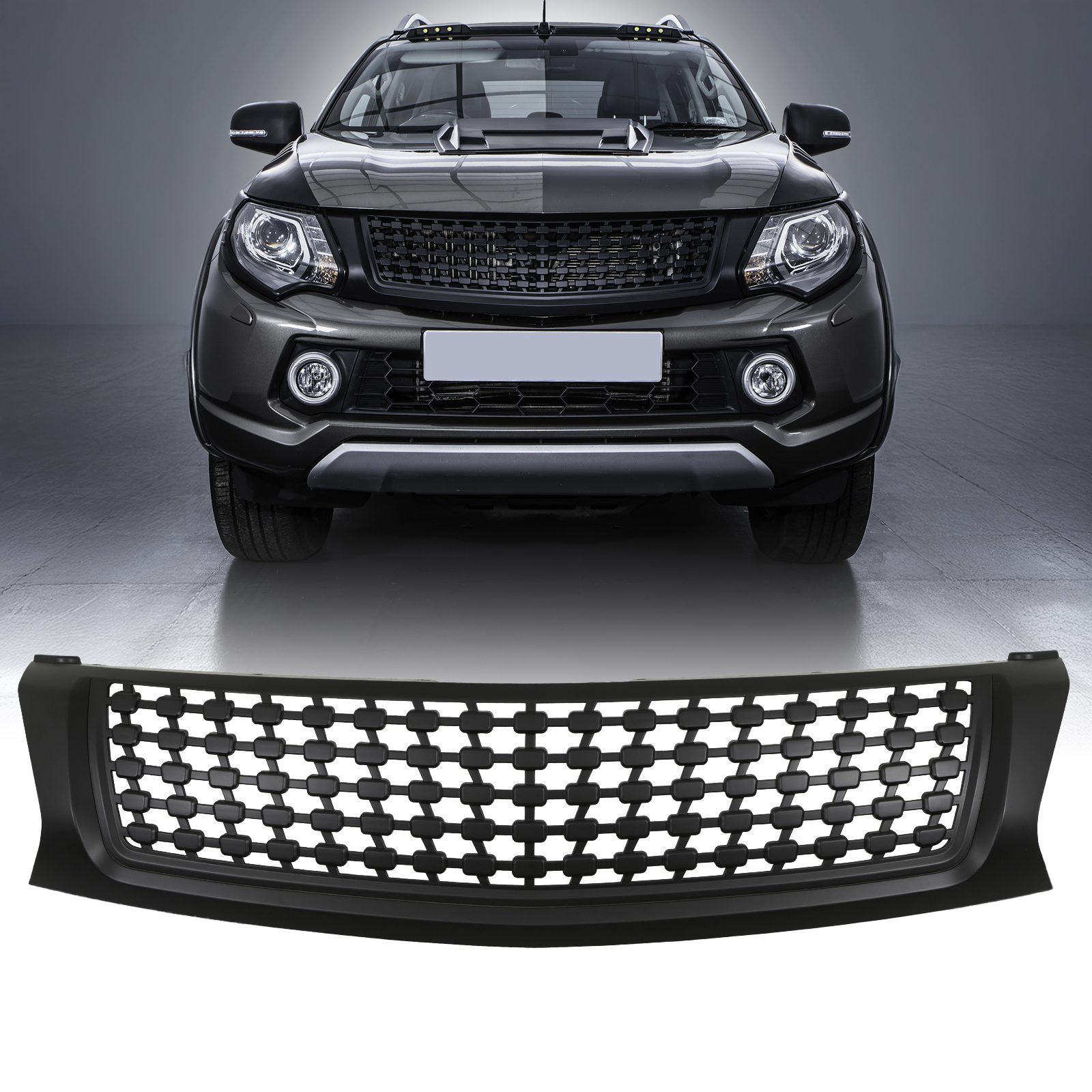 Mitsubishi L200 Triton Series 5 15-18 Badgeless Black Grille