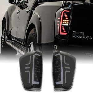 Nissan Navara NP300 2014-20 Rear LED Black Tinted Tail Lights