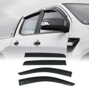 Ford Ranger T6 T7 T8 12-21 Black Wind Deflectors