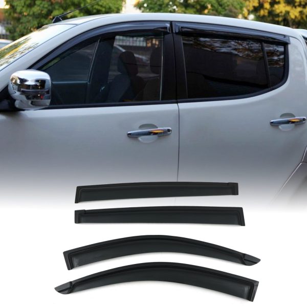 SNWD025-copy.jpg Mitsubishi L200 Triton 05-14 Black Wind Deflectors