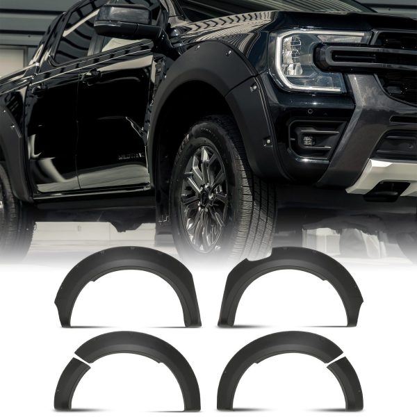 Ford Ranger T9 Wildtrak 2023+ 85mm Matte Black Wheel Arches Set