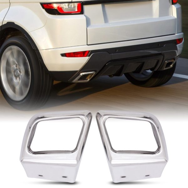 Predator4x4 Chrome Exhaust Bumper Tail Pipe Trims To Fit Range Rover Evoque L538 10-17