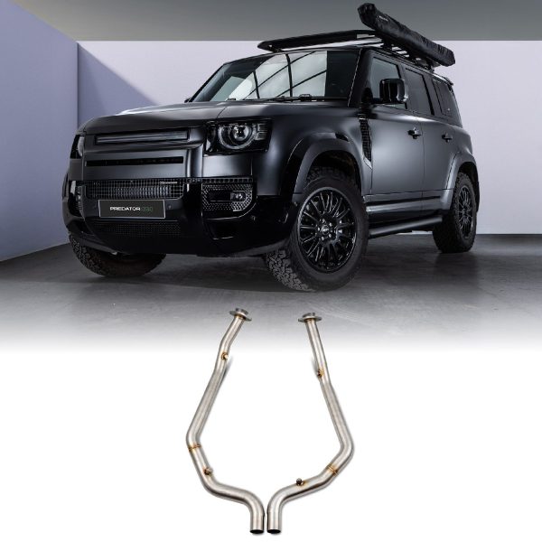 Predator4x4 Exhaust Decat Pipes To Fit Land Rover Defender 5.0 V8 L663 2020+