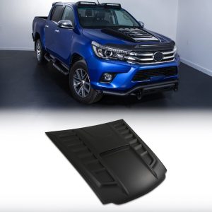 Toyota Hilux Revo MK8 15-21 Black Bonnet Scoop