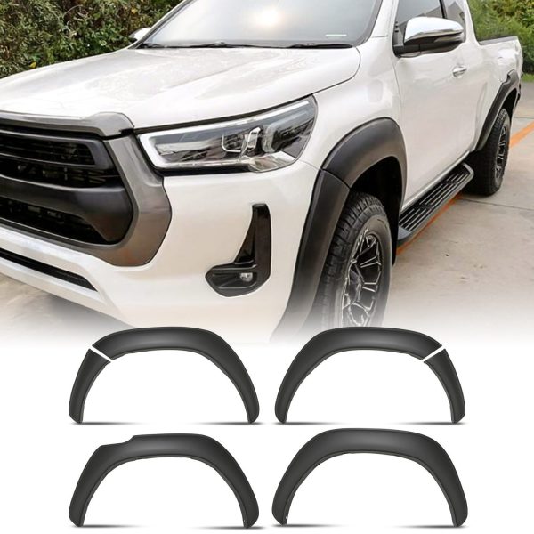 Toyota Hilux 2021+ Matte Black Wheel Arch Set