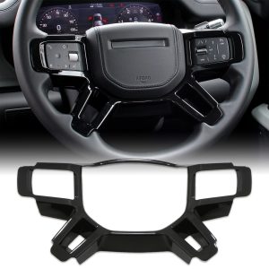 Predator4x4 Interior Steering Wheel Trim Cover Gloss Black To Fit Land Rover Defender 90 & 110 L663 2020+