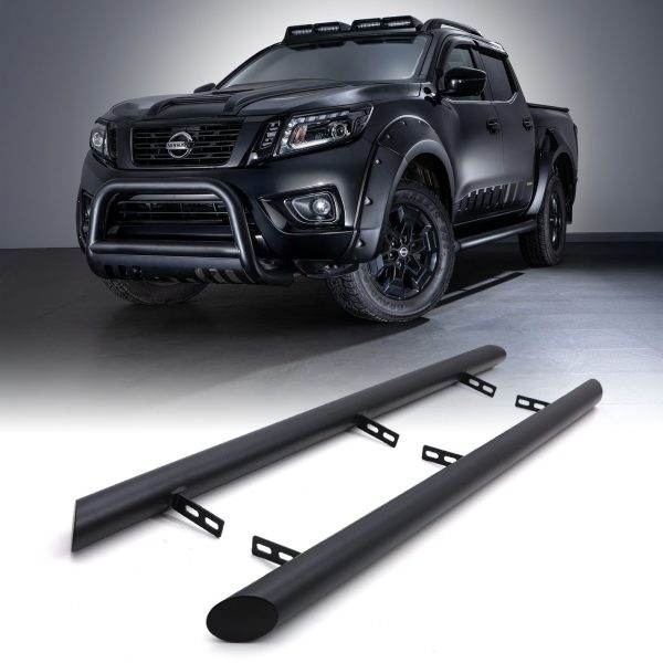 Nissan Navara D23 NP300 Double Cab 15-21 Matte Black 3 Side Bars
