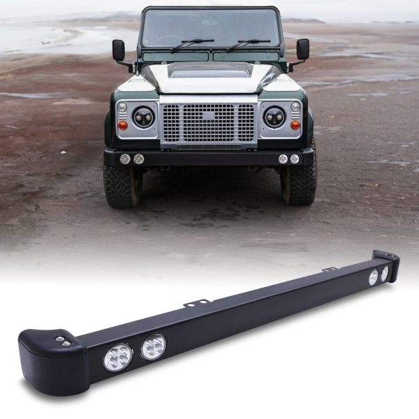 DLFB001-copy.jpg Predator4x4 Steel Front Bumper Round LED Spot Light Bar To Fit Land Rover Defender Ld 2.2 2.4 TD4 83-16