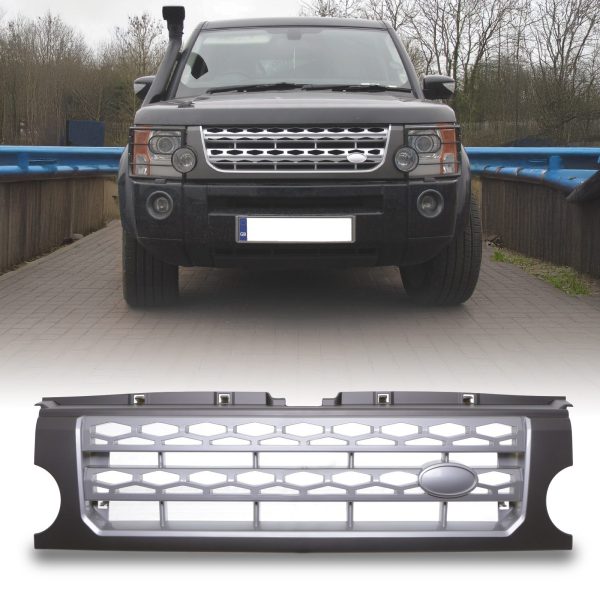 Predator4x4 Grey & Silver Grille To Fit Land Rover Discovery 3 04-09