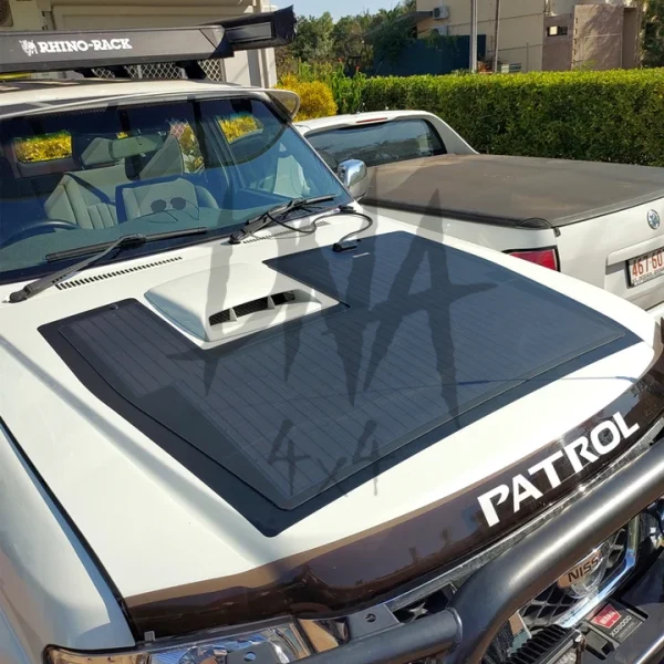 Nissan_Patrol_Y61_Y62_with_scoop_Lensun_125W_Hood_Flexible_Solar_Panel-2_720x patrol y61