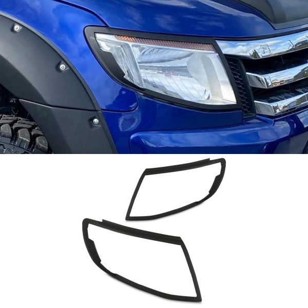 SNLC009-01-copy.jpg Ford Ranger T6 12-14 Matte Black Headlight Covers