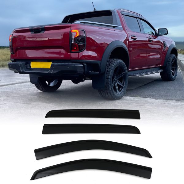 SNWD001-copy.jpg Ford Ranger T9 2023+ Tinted Black Wind Deflectors