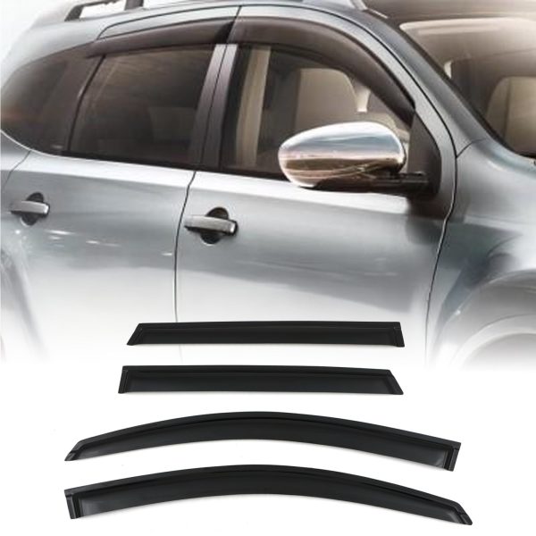 Nissan Qashqai+2 J10 06-13 Black Wind Deflectors