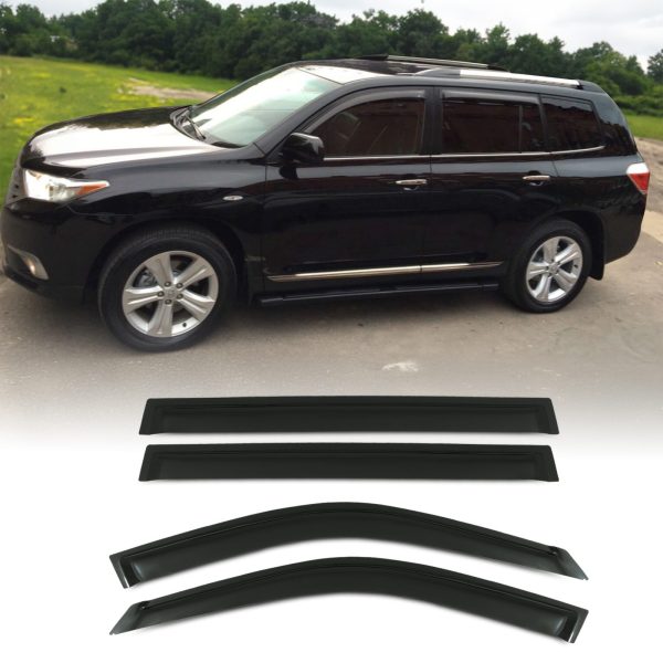 Toyota Highlander XU20 01-07 Black Wind Deflectors