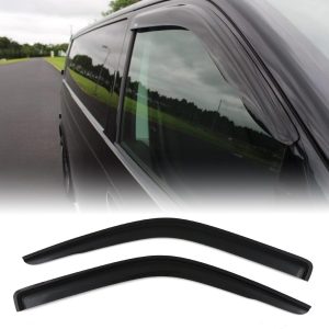 Volkswagen VW Transporter T6 T6.1 16-23 Black Wind Deflectors