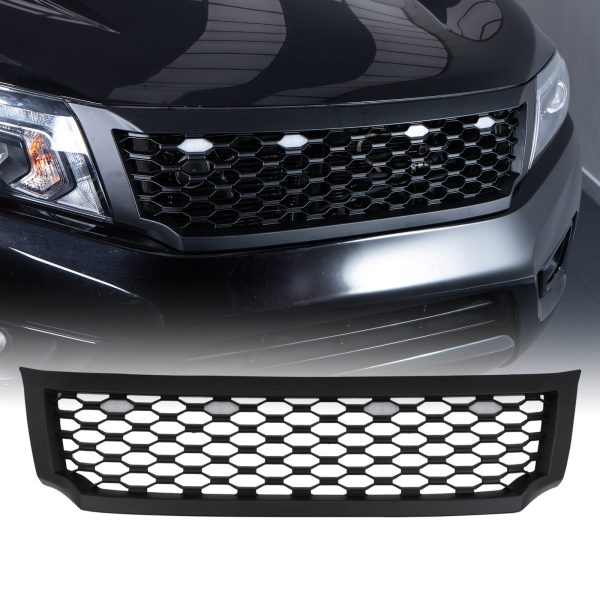 TSGR005-01-copy.jpg Nissan Navara D23 NP300 2015+ Black Grille With LED Lights