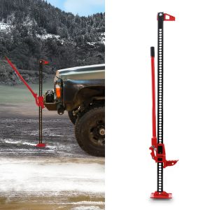 TSOF008-01fitted.jpg 60 3000Kg High Lift Off Road Ratchet Farm Jack With Hook Straps