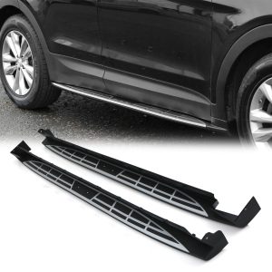 YHSS010-01fitted-copy.jpg Hyundai Santa Fe DM MK3 13-18 Black & Silver Aluminium Side Steps