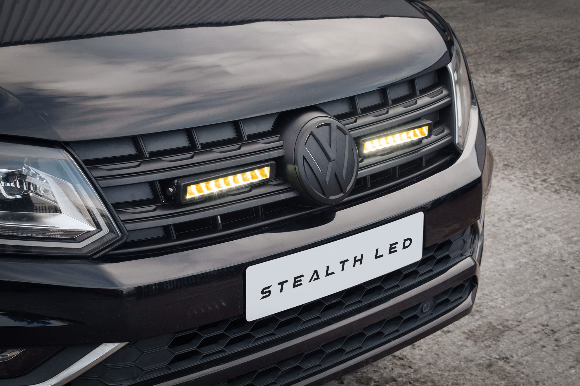 Stealth LED VW Amarok 2016-2022 Twin 10 Flashing Luminous LED Integration Grille Kit - 7,560 Lumens